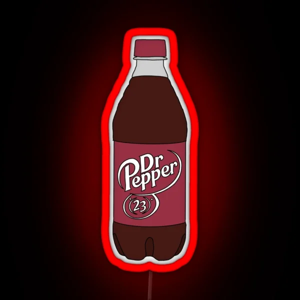 Dr Pepper Soda Bottle RGB Neon Sign