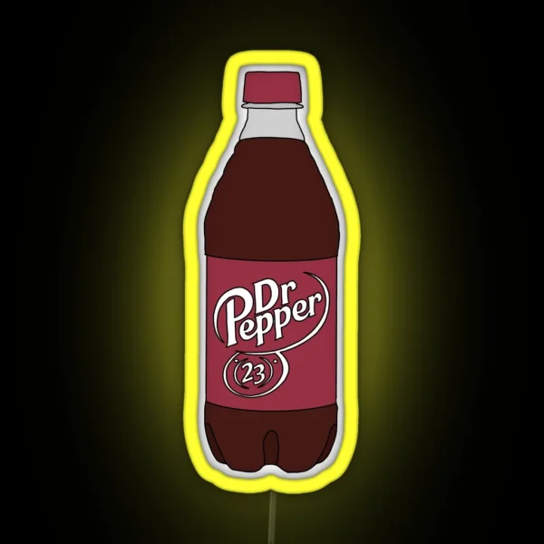 Dr Pepper Soda Bottle RGB Neon Sign