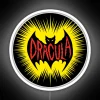 Vampire inspired LED logo sign with colorful red and green.