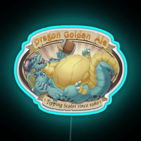 Dragon Ale BLUE RGB Neon Sign
