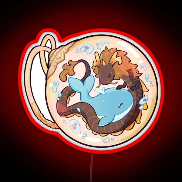 Dragon And Whale ZHONGCHI RGB Neon Sign