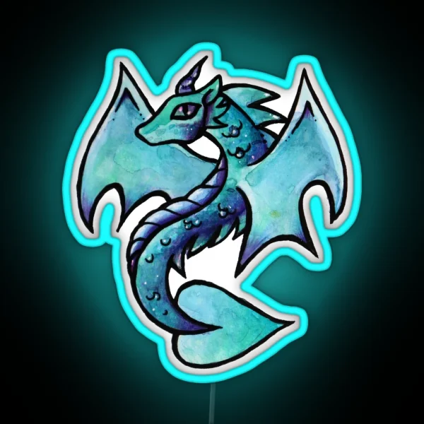 Dragon Artwork RGB Neon Sign
