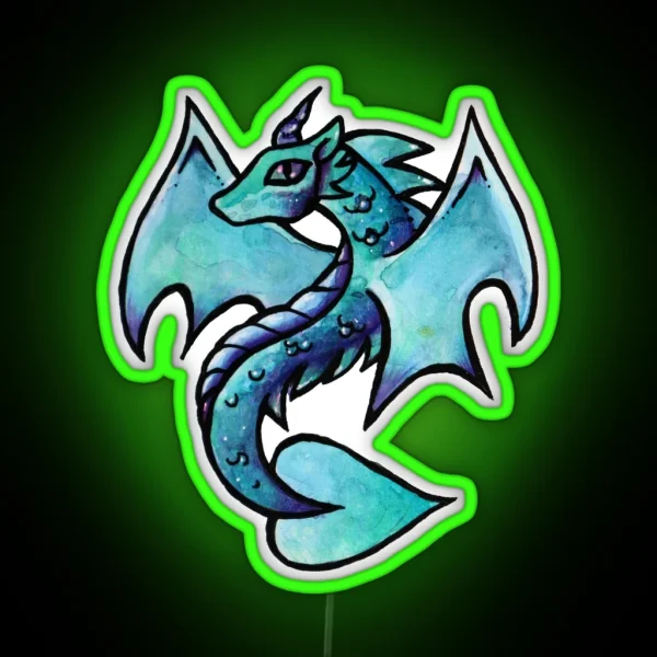 Dragon Artwork RGB Neon Sign