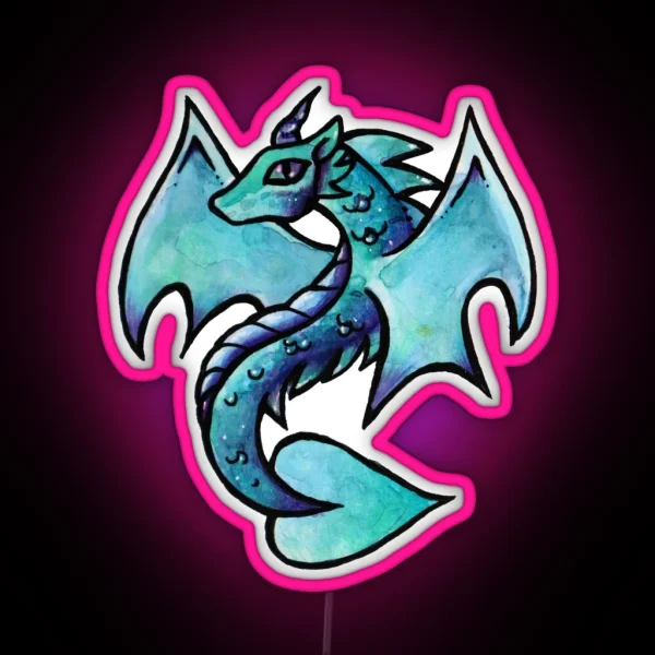 Dragon Artwork RGB Neon Sign