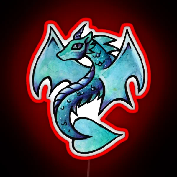 Dragon Artwork RGB Neon Sign