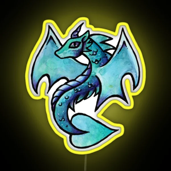 Dragon Artwork RGB Neon Sign