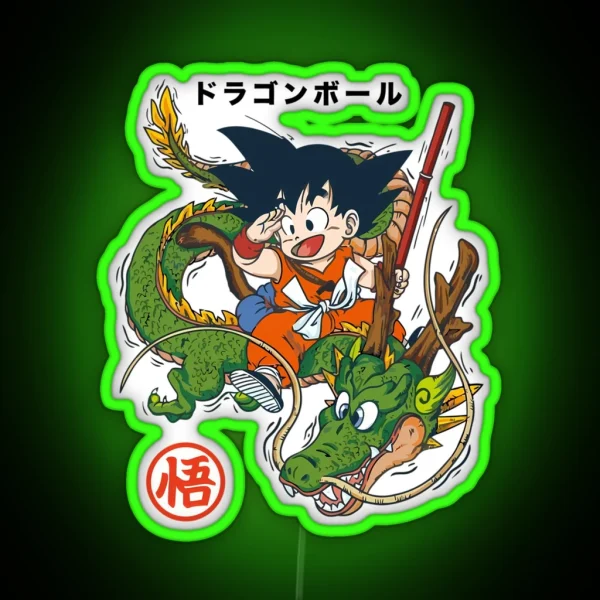 Dragon Ball Z Son Goku Kid X Shenron Dragon RGB Neon Sign