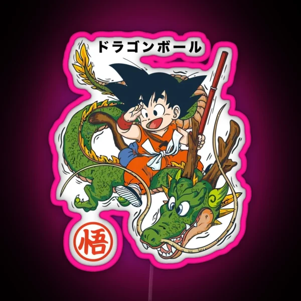 Dragon Ball Z Son Goku Kid X Shenron Dragon RGB Neon Sign
