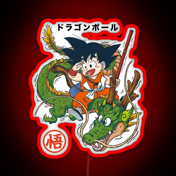 Dragon Ball Z Son Goku Kid X Shenron Dragon RGB Neon Sign
