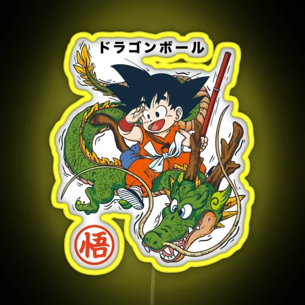 Dragon Ball Z Son Goku Kid X Shenron Dragon RGB Neon Sign