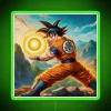 Vibrant RGB illuminated DBZ inspired wall decor for gamers enthusiasts.