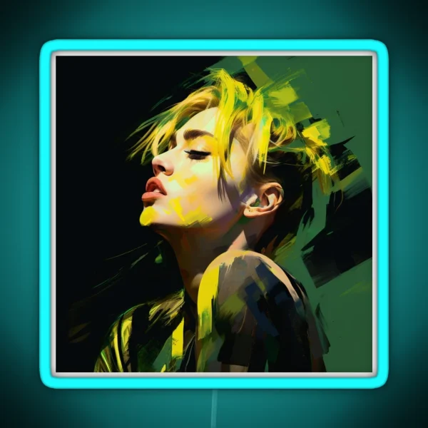 Drawing Miley Cyrus RGB Neon Sign