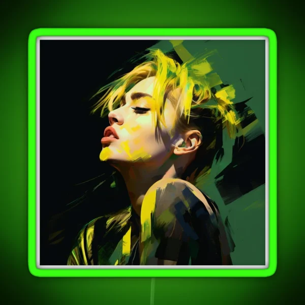 Drawing Miley Cyrus RGB Neon Sign
