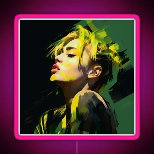 Drawing Miley Cyrus RGB Neon Sign