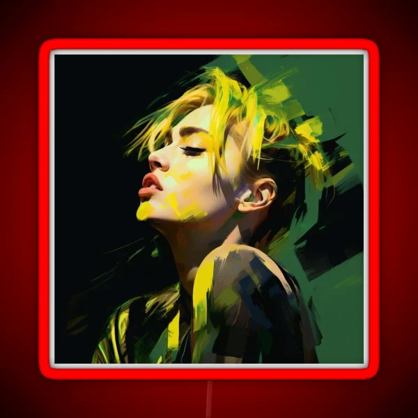 Drawing Miley Cyrus RGB Neon Sign
