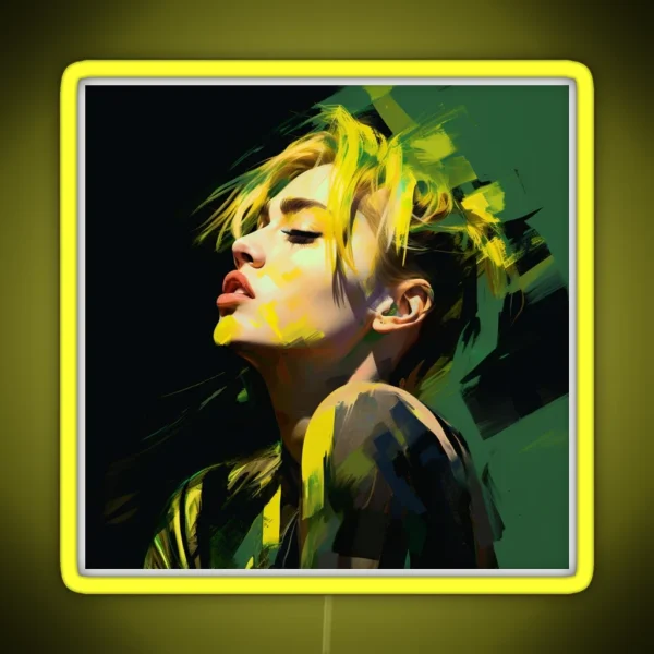 Drawing Miley Cyrus RGB Neon Sign