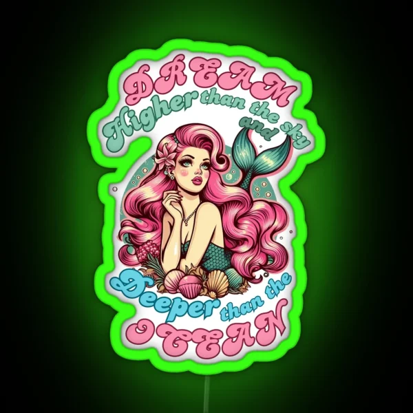 Dreamer Mermaid Mermaidcore RGB Neon Sign