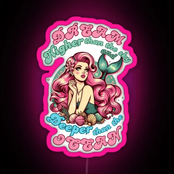 Dreamer Mermaid Mermaidcore RGB Neon Sign
