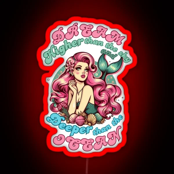 Dreamer Mermaid Mermaidcore RGB Neon Sign