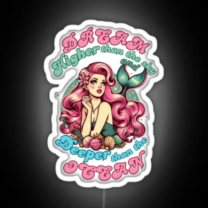 Dreamer Mermaid Mermaidcore RGB Neon Sign