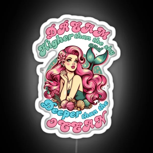 Dreamer Mermaid Mermaidcore RGB Neon Sign