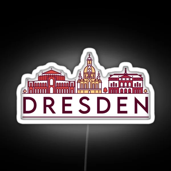 Dresden Cityscape RGB Neon Sign