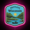 Customizable Driftless Region of Wisconsin logo color changing RGB LED display.