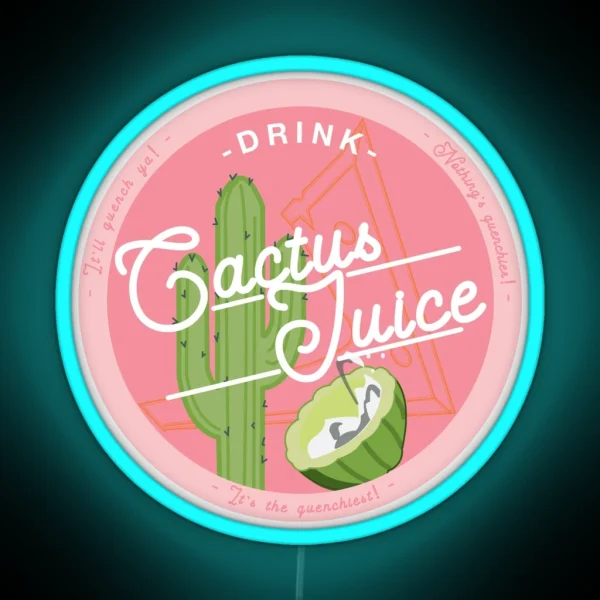 Drink Cactus Juice RGB Neon Sign