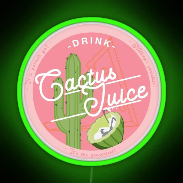 Drink Cactus Juice RGB Neon Sign
