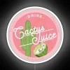 RGB color changing LED novelty drink cactus juice neon sign