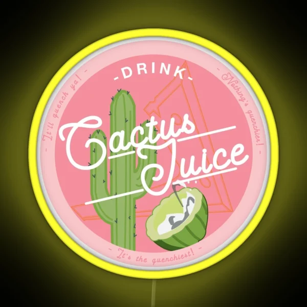 Drink Cactus Juice RGB Neon Sign