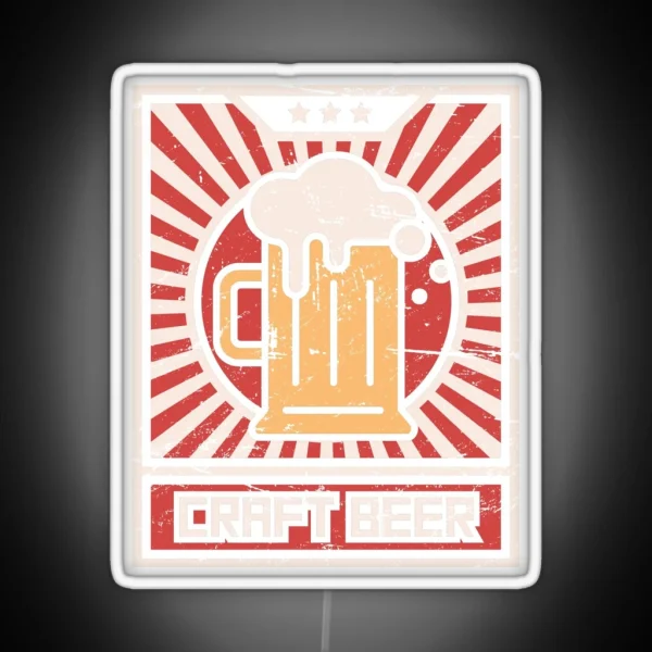 Drink CRAFT BEER Propaganda Poster RGB Neon Sign