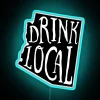 Vibrant Arizona state outline craft beer bar decor sign lighting