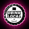 Colorful LED display showcasing Colorado craft beer bottle cap collection ambiance.