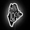 Maine Pride Craft Beer State Outline Map Bar Decor Neon Sign