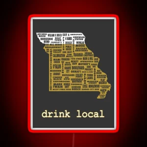 Drink Local Missouri Beer Led RGB Neon Sign