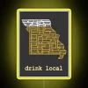 RGB Neon Bar Sign for Local Missouri Craft Beer Enthusiasts