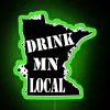 Local Minnesota Neighborhood Bar Decor with Colorful Neon Sign Style