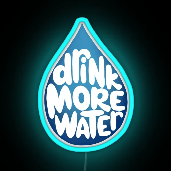 Drink More Water VSCO Hydroflask Water Nottle Led RGB Neon Sign