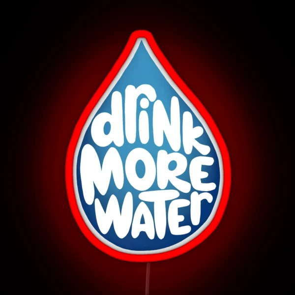 Drink More Water VSCO Hydroflask Water Nottle Led RGB Neon Sign