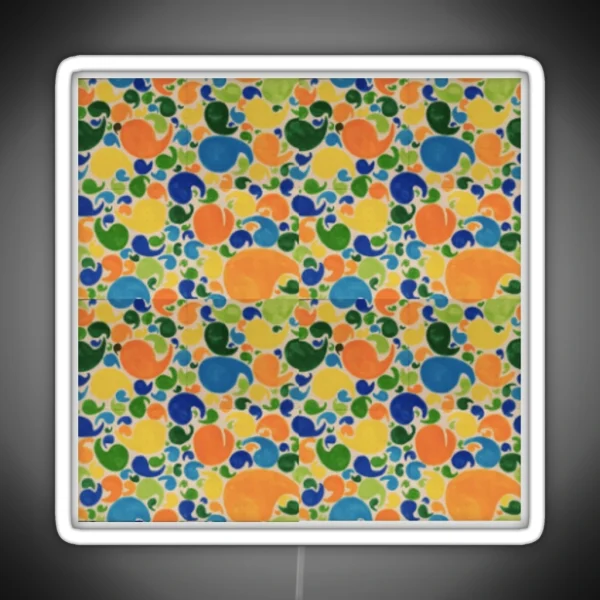 Droplet Pattern Warm Colors RGB Neon Sign