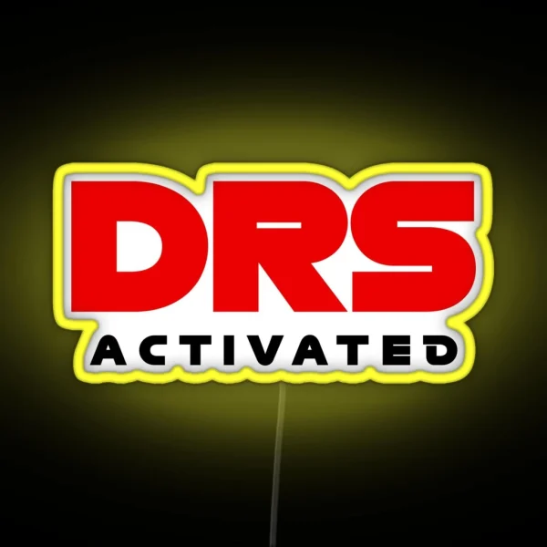DRS Activated F1 Design RGB Neon Sign