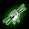 RGB LED Drumstick Musician Decor Neon Wall Sign Artwork Lighting