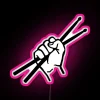RGB LED Musician Neon Sign with Drums and Drumsticks Illumination