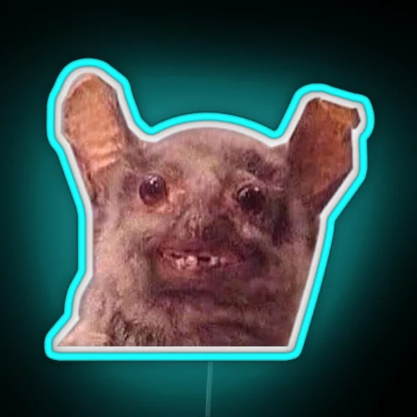 Drunk Bat Meme RGB Neon Sign