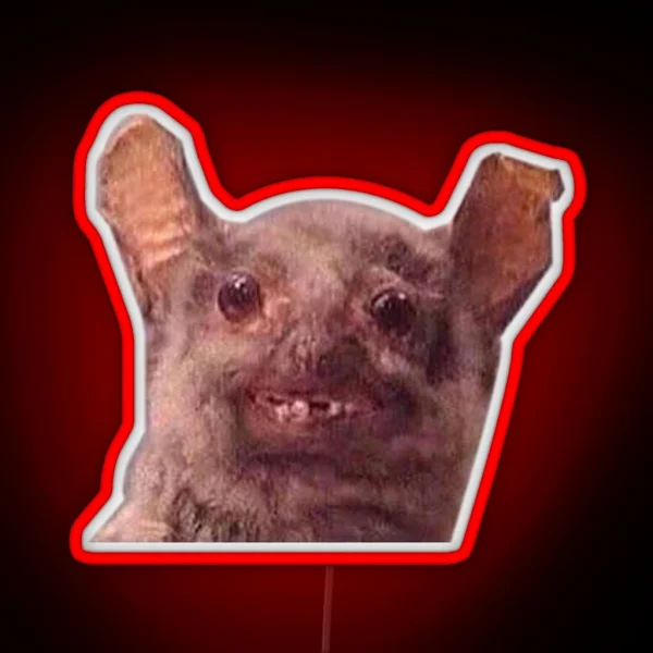 Drunk Bat Meme RGB Neon Sign
