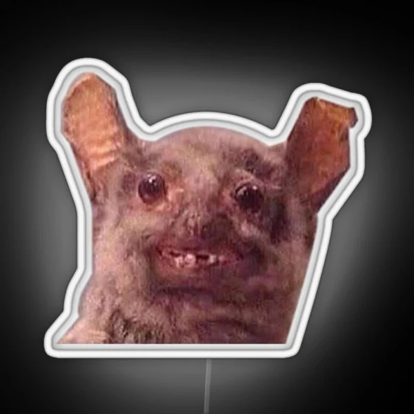 Drunk Bat Meme RGB Neon Sign