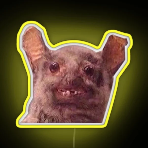 Drunk Bat Meme RGB Neon Sign
