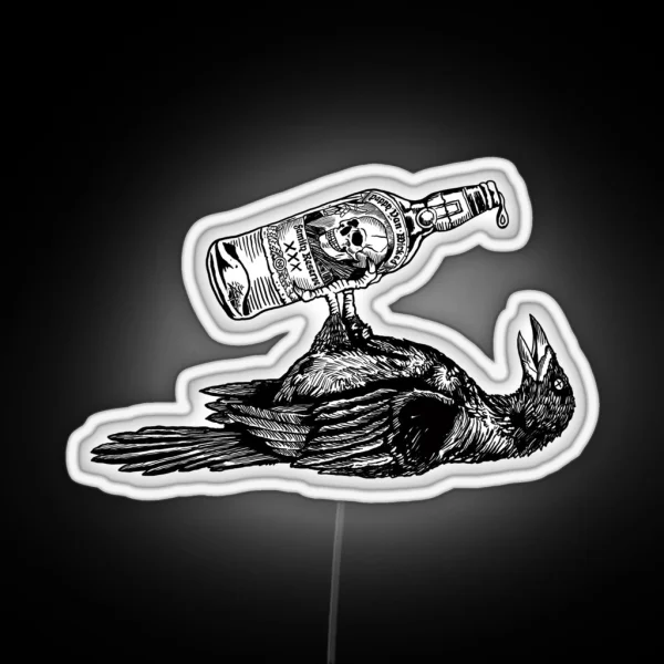 Drunk Crow RGB Neon Sign