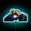 Vintage neon wall decor featuring Drunk John & Drunk Sherlock characters